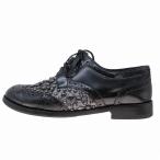  Dolce and Gabbana DOLCE&amp;GABBANA заклепки wing chip кожа обувь обувь 36 23.5 черный ur17 [ б/у ]