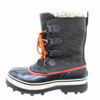 soreruSOREL CARIBOU FAUX FUR WINTER BOOTS Carib - winter ботинки боты уличный обувь 25cm чёрный мужской [ б/у ]