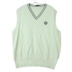 mutam-ta лучший вязаный tops Logo V шея bla Klein белый 7 [XL] мужской 