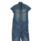 X-girl X-girl комбинезон Denim все в одном короткий рукав задний Logo принт 
