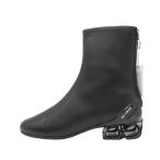  как новый RAF SIMONS Raf Simons ботинки кожа Short cycloid-4-2001 RUNNER обувь обувь черный 