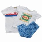 GUCCI Gucci Logo принт футболка короткий рукав брюки брюки 3 позиций комплект ребенок одежда детская одежда мужчина многоцветный [ б/у ]