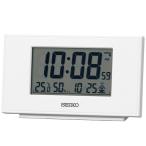 SEIKO 電波 デジタル 目覚まし時計 カレンダー／温湿度表示機能付き ステップダウンスヌーズ  SQ790W