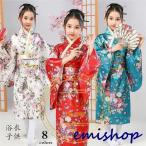 浴衣 子供 セット レトロ 女の子 変わり織り浴衣セット 帯 古典柄 レトロ モダン 子供 可愛い キッズ 浴衣 へこ帯 兵児帯 110cm 120cm