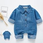 ベビー服ロンパース 長袖 新生児 カバーオール デニム風  男の子 女の子 66 73 80 90 100 オールインワン 赤ちゃん服 可愛い おしゃれ 韓国子供服 2020 春秋
