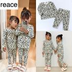 キッズ 子供服 セットアップ 上下セット ヒョウ柄 可愛い おしゃれ 白黒 80 100 120 130 送料無料