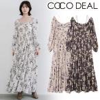 即日発送/COCODEAL ココディール シャーリングティアードフラワーワンピース 75715455  キャンセル返品不可