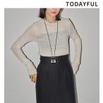 即日発送/TODAYFUL トゥデイフル/Sheer Crewneck Long T-shirts 12410608  ネコポス送料無料 キャンセル不可