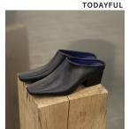 ショッピング予約 予約商品/TODAYFUL トゥデイフル  Squaretoe Leather Sabot 12521020 9月中〜10月中入荷予定 2026秋冬  キャンセル返品不可