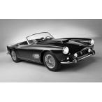 絵画風 壁紙ポスター (はがせるシール式) フェラーリ 250GT LWB スパイダー 1959年 モノクロ キャラクロ F250-005WM1(ワイド版 921mm×576mm)＜日本製＞
