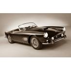 絵画風 壁紙ポスター (はがせるシール式) フェラーリ 250GT LWB スパイダー 1959年 セピア キャラクロ F250-005WS1(ワイド版 921mm×576mm)＜日本製＞