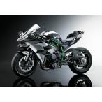 絵画風 壁紙ポスター (はがせるシール式) カワサキ Ninja ニンジャ H2R 2017年 忍者 バイク キャラクロ KNH2-004A1(A1版 830mm×585mm)＜日本製＞