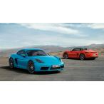 絵画風 壁紙ポスター (はがせるシール式) ポルシェ 718 ケイマン S ツーショット 987型 2016年 キャラクロ PCMN-005S2(603mm×339mm)＜日本製＞