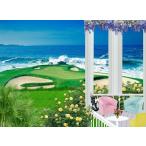  картина способ обои постер (. ... наклейка тип ) окно. декорации Ocean вид балкон терраса Golf course Cara черный WND-009S2(594mm×433mm)< сделано в Японии >