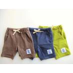 50%OFF b-ROOM ビールーム ロゴパッチ付き裏毛パンツ 80cm 100cm 子供服 ハーフパンツ パンツ ボトム 2017SS