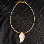 Yahoo! Yahoo!ショッピング(ヤフー ショッピング)realcolor オリジナル シェル リーフ アンクレット キラキラ スワロフスキー 貝 ゴールド系 リゾート 海 フェス エスニック  レディースアクセサリー