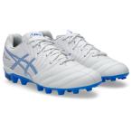asics アシックス DS LIGHT JR GS WHITE/ELECTRIC BLUE 1104A054 101 ジュニア サッカー用 スパイク DSライト 土 人工芝 ワイド 幅広