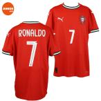 ショッピングナショナル キッズ #7 クリスティアーノ・ロナウド PUMA プーマ 2025 ポルトガル代表 ホーム レプリカユニフォーム 779193-01 サッカー クリロナ CR7 赤 特価