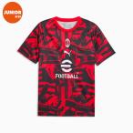  Kids PUMA Puma 26/27 AC Milan pre Match рубашка 786677-11 футбол короткий рукав тренировка одежда красный чёрный детский 