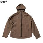 gol. ゴル 4WAY ストレッチ3Dカットパーカー g413-095 フーディ ジップパーカー 撥水加工 ベージュ ブラウン 特価