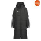 【adidas アディダス】ジュニア マストハブ 3ST ボアロングコート ブラック KWY19 JH1087 ベンチコート 防寒 サッカー用品 レアルスポーツ