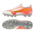 MIZUNO ミズノ ミズノアルファ 3 SELECT Jr ホワイト×オレンジ×イエロー P1GB266554 PRISM WHITE PACK ジュニア スパイク レアルスポーツ