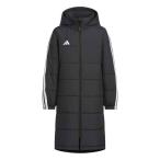 adidas アディダス ジュニア MH ボア ロングコート ブラック/ホワイト vs459 ka1343 ベンチコート 中綿 サッカー ウェア 防寒 保温 黒 子供用