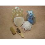 7ot-01　メッシュ巾着入りバス入浴セット　ブルー