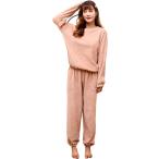 スロウアンドメロウルームウェア もこもこ セットアップ レディース 上下 パジャマ (ピンク,  Free Size)