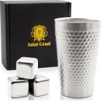 タンブラー アイスキューブ セット 父の日 誕生日 プレゼント 男性 女性 ギフト 溶けない氷 ステンレス氷(シルバー)