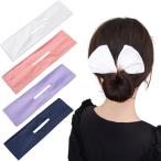 ショッピングデフトバン デフトバン お団子 ヘアメーカー シュシュ 髪飾り かわいい 髪アップ ヘアアレンジ 4色セット