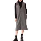  сарафан V шея материнство задний Cross голубой проверка в клетку безрукавка ( серый тысяч птица, Free Size)