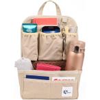 ショッピングバッグインバッグ バッグインバッグ 縦型 リュックインナーバッグ A4 トートバッグ用 バックインバック 小さめ(ベージュ)