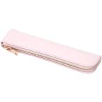 ショッピング筆箱 ペンケース スリム 筆箱 シンプル ペンポーチ ふでばこ ミニ 無地(ピンク)