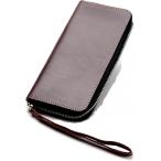 通帳ケース 長財布 本革 ラウンドファスナー 通帳入れ 大容量 オールインワン 父の日 就職祝い 入学祝い 誕生日祝い MDM(ブラウン)