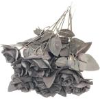  искусственный цветок интерьер роза букет букет комплект ( черный )