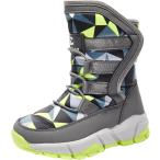 スノーブーツ キッズ 男の子 スノーシューズ 女の子 長靴 ジュニア 子供 防水 防寒 雪遊び (グリーン,  18.5 cm 2.5E)