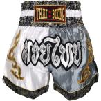 me Thai брюки кикбоксинг толчок брюки Thai бокс тренировочные штаны для мужчин и женщин MDM( белый & серый, 3XL)