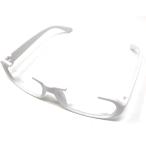  неполная оправа с опорой в нижней части модные очки без линз внизу рама мода очки .. очки свободный размер линзы нет ( линзы нет белый, Free Size)