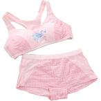 XL水玉ノンワイヤーブラジャー上下...