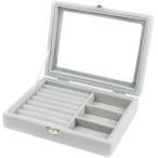 ジュエリーボックス ガラス窓付き アクセサリー 小物入れ ケース マルチ 収納 宝石箱 収納箱 ネックレス 指輪 N-J118