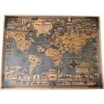  карта мира античный retro постер (A модель )