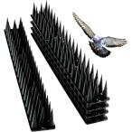鳥よけグッズ とげマット スパイク 針 鳩よけ カラスよけ 猫よけ ベランダ 14枚セット(ブラック)