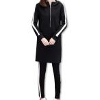  женский женский тренировочный верх и низ в комплекте джерси материалы салон одежда обычно надеты капот свободно довольно большой размер ( черный, 2L)