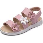 надеть обувь ... Kids сандалии девочка пляжные шлепанцы цветочный узор обувь мягкость . ребенок (02 розовый, 18.0 cm)