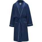 バスローブ ワッフル生地 メンズ レディース ガウン 綿 部屋着 ルームウェア 優しい肌触り ホテル お風呂上り MDM(ネイビー,  2XL)