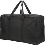 ショッピングボストンバッグ 大型 ミウォルナ ボストンバッグ 大きいバッグ 大型バッグ ダッフルバッグ トートバッグ 大容量 旅行 軽量 100リットル 収納(ブラック)