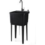  раковина сад раковина простой наружный кухня нержавеющая сталь вентиль простой раковина глубокий type раковина (Black, ширина 50x глубина 48x высота 84cm)