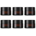 【Yahoo!ランキング1位入賞】遮光瓶 クリームケース容器 アロマ保存容器 ガラス ハンドクリーム クリームジャー (15gx6個)