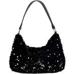  украшен блестками сумка Kirakira сумка вечерняя сумочка свадьба женский плечо сумка на плечо ручная сумочка меньше ( черный )